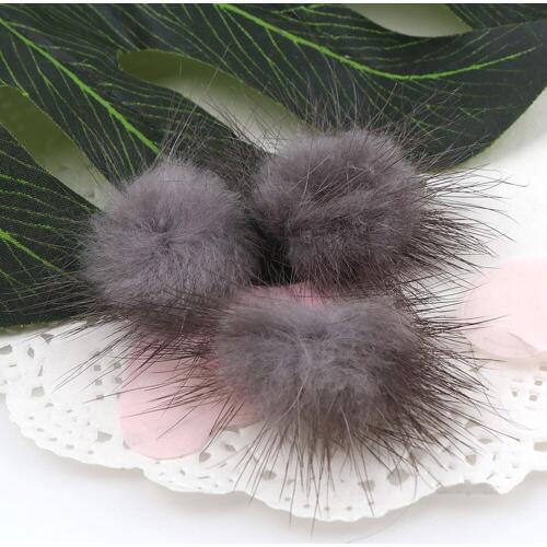 100pcs 23colors DIY Pompon 3cm Mink Pompoms Fur balls for Sewing On knitted keychain scarf shoes Hats DIY Jewelry Accessories