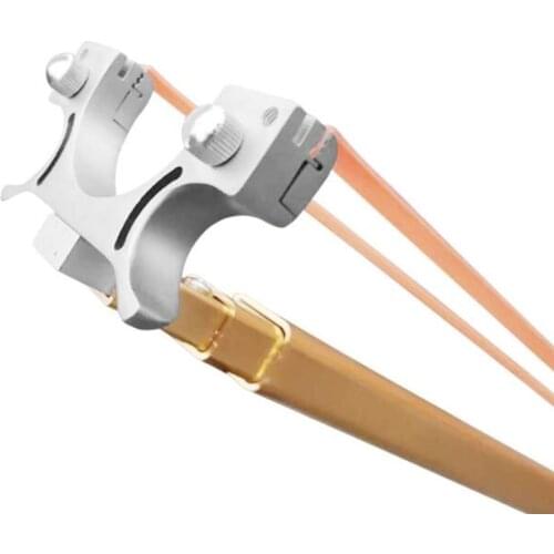 New High-Power Outdoor Precision Shooting Slingshot Latex Rubber Band Retractable Folding Long Rod Hunting Slingshot Kids Toys
