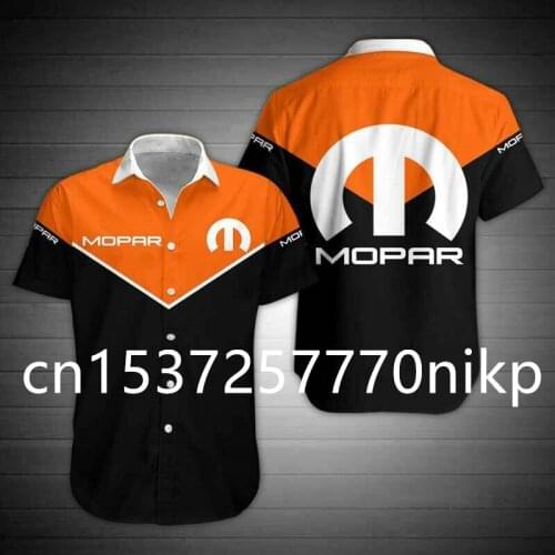 2021 Spring&Summer New Mopar Mens Shirt 3D Anime Button Cardigan Harajuku Casual Oversized T-shirt High Quality Mens Clothing