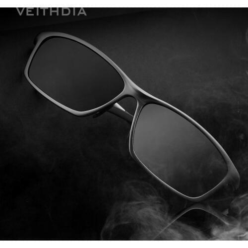 VEITHDIA Square Aluminum Polarized Sunglasses Men Sunglass Eyewear Accessories Men Driving Glasses Blue Sun Glasses shades 6520