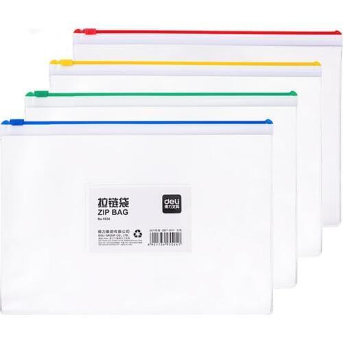 One A5 advanced business waterproof plastic zipper clip pen bag document bag office supplies student supplies