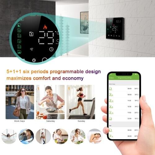 WiFi Thermostat Termostato Wifi Programmable Temperature Controller For Water/Gas Boiler/Electric Heating For Echo Google Home