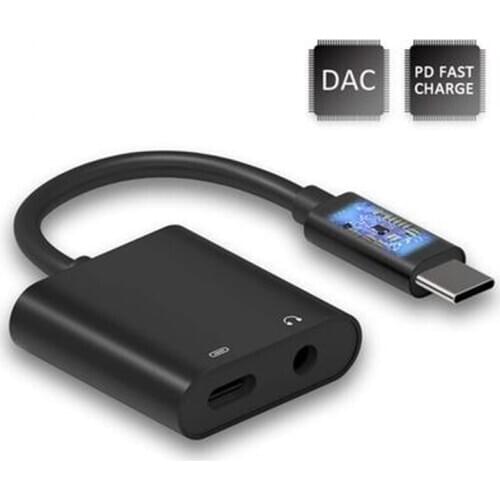 YSAGi 2 in 1 USB Type C to 3.5mm Audio Headphone Charger and Music Jack Adapter for Google Pixel 2/2XL/3/3 XL iPad pro HTC