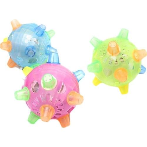 1PC Pet Ball Toy Baby Kids Jumping Activation Ball Electric Dog Cat Toys Ball Dancing Novelty Gift Luminous Chew Toys Gag K0A7