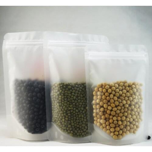 100pcs Plastic bags, 9x13cm Stand up matte transparent PET ziplock bag - Zipper reclosable plastic pouch Frosted Surface clear