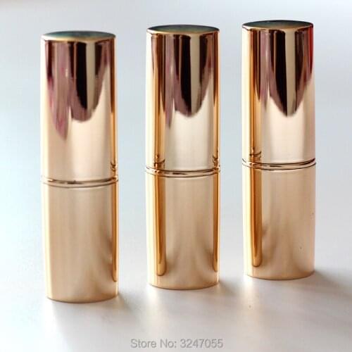12.1mm 20pcs 50pcs Gold High Class Empty Lipstick Tube, DIY Plastic Round Elegant Lip Balm Container, Lip Rouge Sub Package