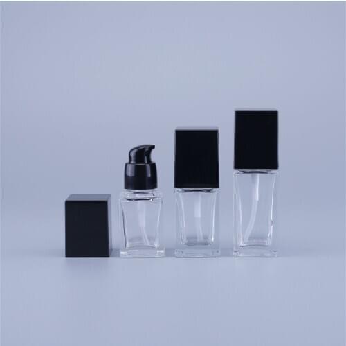 240pcs 15ml 20ml 30ml Glass Professional Cosmetic Protable Beauty Foundation Bottle, Transparent Lotion/Emulsion Tube