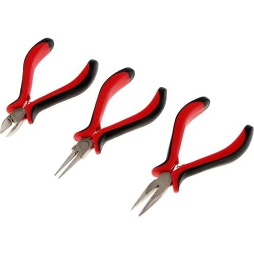 3 Piece/Set Mini Jewelry Making Pliers Beading DIY Handmade Beadwork Cutting Wire Tool Kit