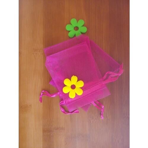 20*30cm 3000pcs Organza Bag rose Red Drawstring bag jewelry packaging bags for tea/gift/food/candy small transparent Yarn bag