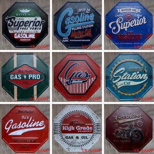 32X32CM/ antique retro metal tin sign high grade gasoline oil Iron painting poster craft vintage home wall decoration