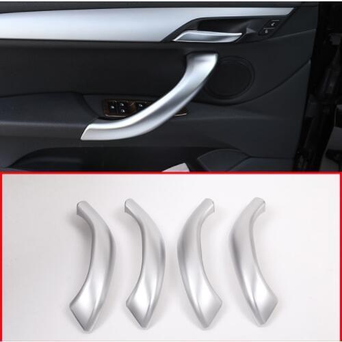 4pcs ABS Matte Silver Car Interior Door Handle Car Accessories For BMW X2 F47 2018 For BMW X1 F48 2016-2018
