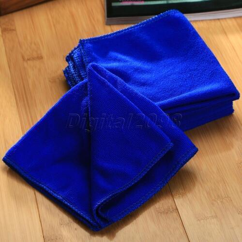 New Yetaha 6Pcs 30x30cm Auto Care Microfibre Cleaning Towel Car Wash Cloth Blue Hand Towel Soft Cloth Car Detailing Car-Styling
