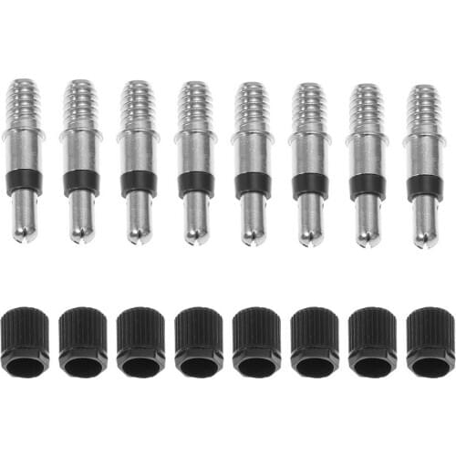 8pcs English Dunlop Woods Valve Cores with Caps for Bike Bicycle Inner Tube Bicycle Exterior Decoration Parts