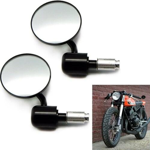 2Pcs Motorcycle CNC Aluminum Rearview Mirror Handle Bar End 7/8" Mirrors for Honda Kawasaki Suzuki Yamaha Aprilia 1 Pair