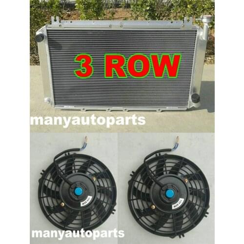 52mm Aluminum Radiator + Fans for NISSAN Y60 PATROL GQ 4.2L petrol 1987-1997 MT