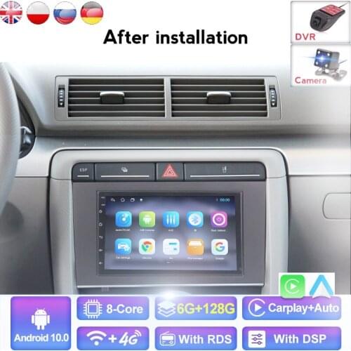 For Audi A4 B8 S4 RS4 8E 8F B9 B7 B6 Car Radio 2din Android 8 Multimedia Dvd Player Auto Radio Navigation GPS Audio Stereo WIFI