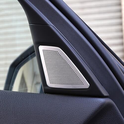 Car Speaker Cover Sticker For Bmw F10 F11 520 525 5 Series Silver Front Rear Tweeter Midrange Speaker Cover Decoration Sticker