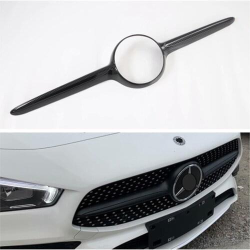 Car Accessories 1pcs Exterior Decoration ABS Front Middle Center Grille Grid Cover for Mercedes Benz CLA C118 X118 2020 2021