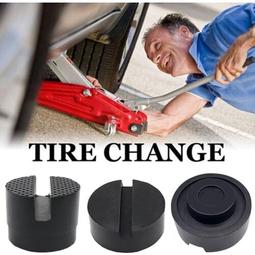 Car Lift Jack Stand Rubber Pads Black Rubber Slotted Floor Jack Pad Frame Rail Adapter Car Jack Stand Universal