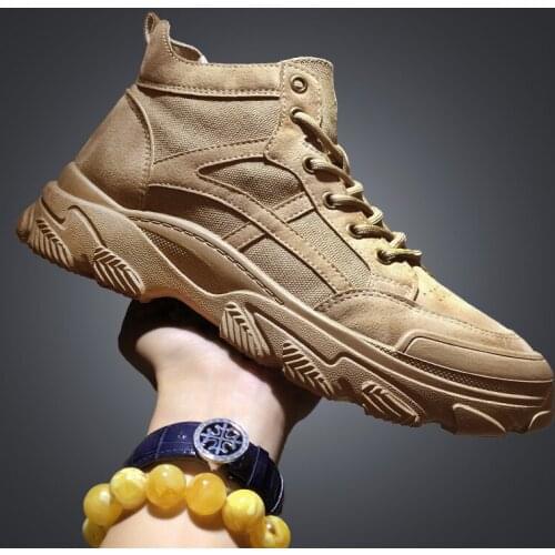 Denim Ankle Boots Men Canvas Winter Work Shoes Warm Winter Men Boots Men Military Snow Boots For Men