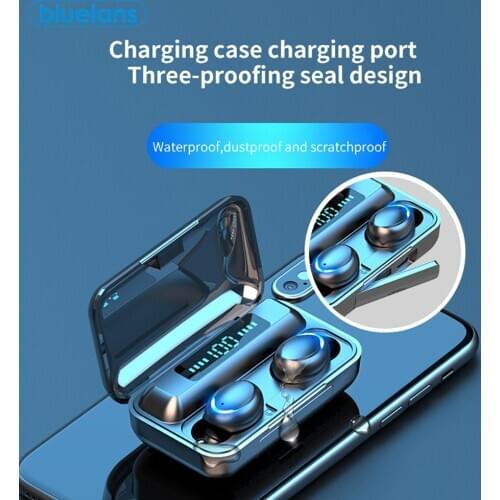 F9-5C TWS Digital Bluetooth 5.0 Wireless 9D Stereo Sound Sports Earphones Charging Box Earbuds for Sansung Xiao mi Hua wei