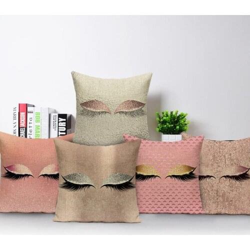 Home Decor Sofa Living Room Pillow Case Color Eyelashes Decoration Pillowcase Pillow Decoration Dirt Resistant And Easy To Clean