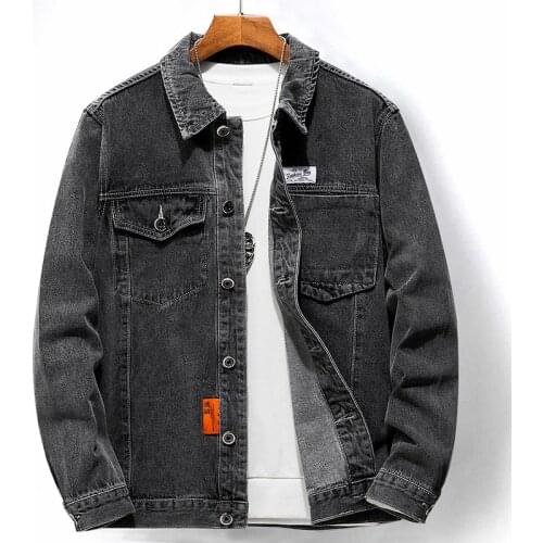 Denim Jacket Men Korean Vintage Oversize Leisure Loose Washed Retro Mens Jackets Streetwear Daily Basic Harajuku Students Coats