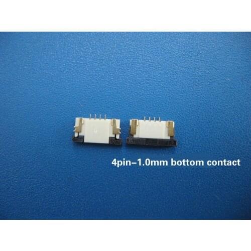 FFC FPC connector 4pin 1.0mm pitch bottom contact