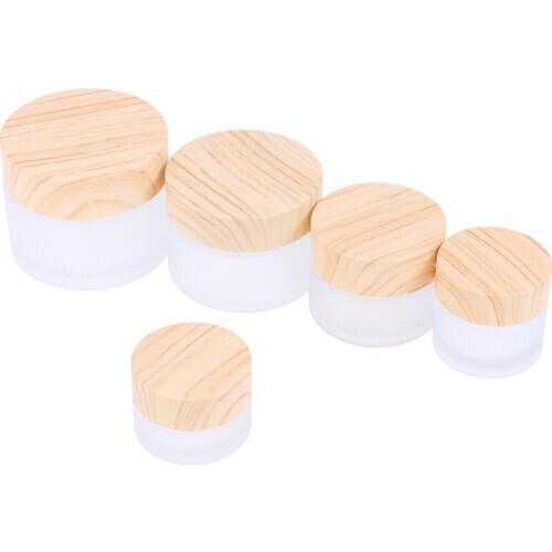 Bamboo Bottle Cream Jar Nail Art Mask Cream Refillable Empty Cosmetic Makeup Container Bottle Storage Box G891