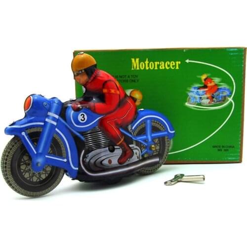 Antique Style motorbike Tin Toys Wind Up Toys Robots iron Metal Models for Children/Adult Home Decoration Metal Craft