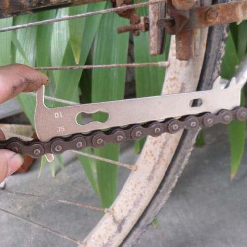Bicycle Bike Chain Checker Wear Indicator Measure Tool Gauge Repair checker Bicycle Accessories free shipping