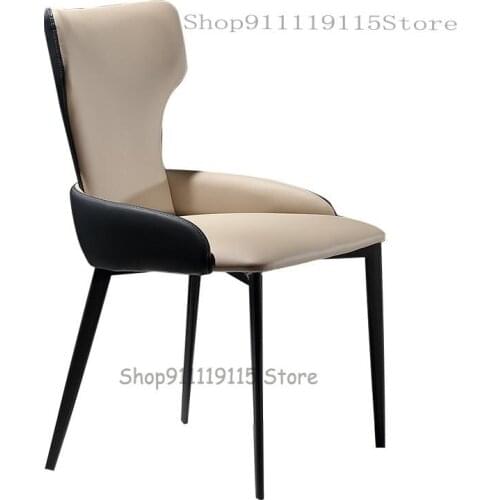Italian Light Luxury Dining Chair Personalized Chair Creative Armchair Hotel Restaurant Soft Bag Book Chair Industrial Style Hou