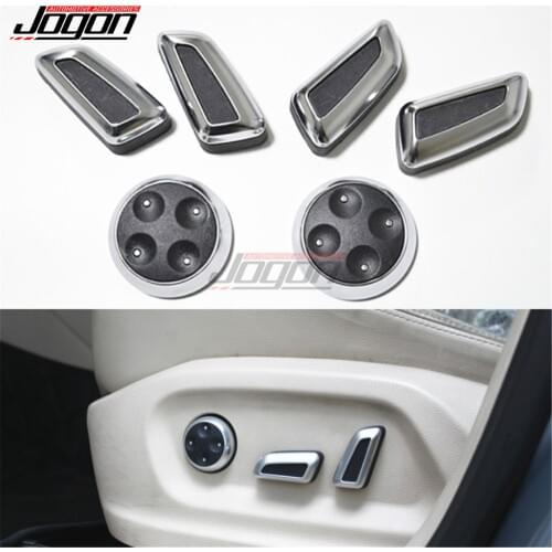 Seat Adjustment Button Cover For Audi A3 A4 B8 A5 A6 C7 C6 A7 Q3 Q5 Chrome Car Switch Sticker Trim Black & Beige Replacement
