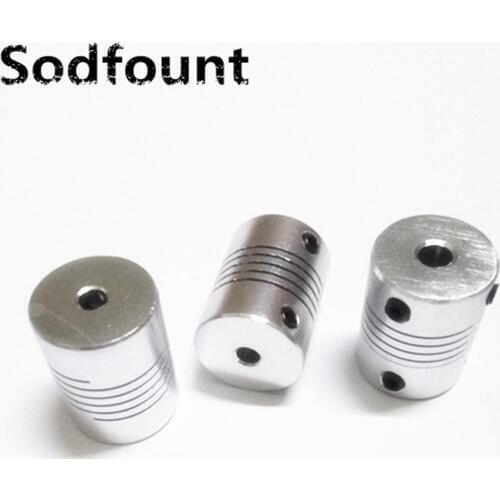 100pcs CNC Motor Jaw Shaft Coupler Flexible Coupling OD 19x25mm D19L25 wholesale Dropshipping 3/4/ 5/6/6.35/8/9.5/10mm