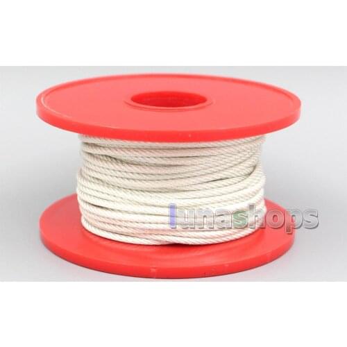 LN007058 litz 1.8mm 0.05mm*140 7N Pure OCC Copper Silver Plated 4 wire twisted around fiber Earphone Headphone DIY Custom Cable