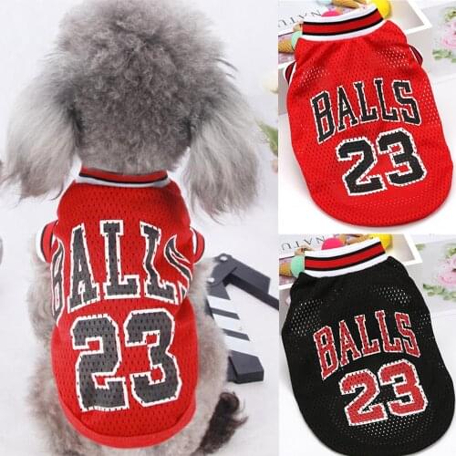 Miflame Small Dog Jersey Breathable Dog Vest For Pet Clothes Handsome Dog Clothes Schnauzer Poodle Vests Pet Costume Basketball