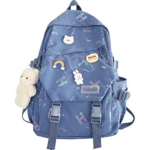 Fashion Bookbag Mochila Women Boy Nylon Backpack Student College Travel Female School Bag Men Girl Laptop Waterproof