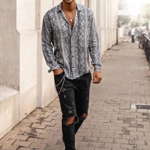 Fashion Hawaiian Printed Shirt Mens Digital Print Loose Cardigan Long Sleeve Shirt Mens Casual Long Sleeve Printed Shirt