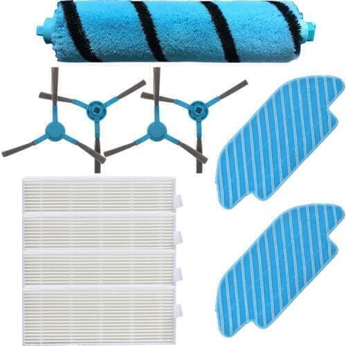Soft Brush Side Brush Water Tank HEPA Robot Sweeper Mops Replacement for Conga 4090 Vacuum Cleaner