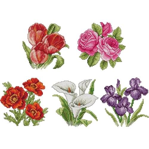 17x17cm Cross Stitch for Beginner DIY Embroidery Painting Kit Needlework Embroidery Handmade Craft Home Decoration Gifts