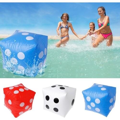 Inflatable Colorful Cube Big Dice Toy Group Game Stage Prop Big Blow-Up Toy Dice Pool Beach Toy Funny Party Outdoor 35*35*35cm