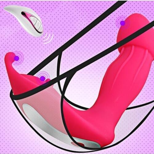 Wearable Dildo Vibrator for Couples Panty Vibrator Wireless Remote Control Invisible Clit Stimulator Sex Toys For Woman Orgasm