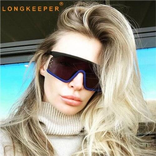 Vintage Big Square Sunglasses Women Brand Designer Luxury Oversized Sun Glasses Female Flat Top Punk Glasses Oculos UV400