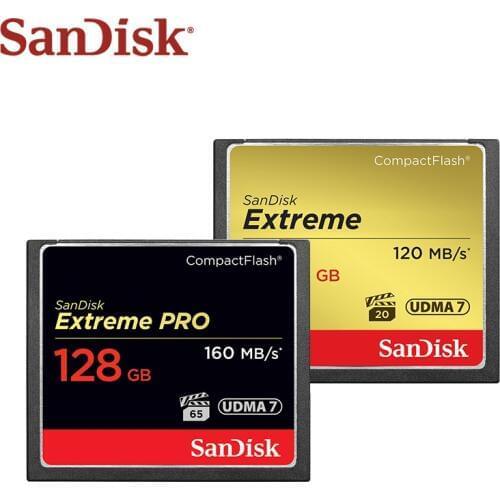 Original SanDisk Extreme PRO CompactFlash CF Card 128GB 64GB 32GB High Speed Compact Flash Card for DSLR and HD Camcorder