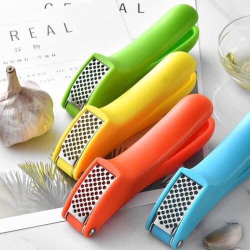 Stainless Steel Portable Non-slip Handle Kitchen Accessories Garlic Press Multifunction Manual Ginger Grinding Grater