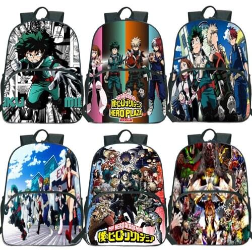 Mochilas My Hero Academia Backpack Anime Deku Bookbag Waterproof School Bags Teens Cartoon Knapsack Students Back To School Gift