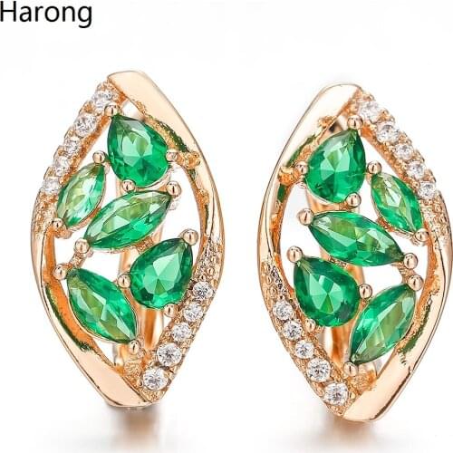 Natural Crystal Zircon Earrings Fashion Noble Women Aesthetic Jewelry Wedding Party Graduation Accessories For Woman Gift