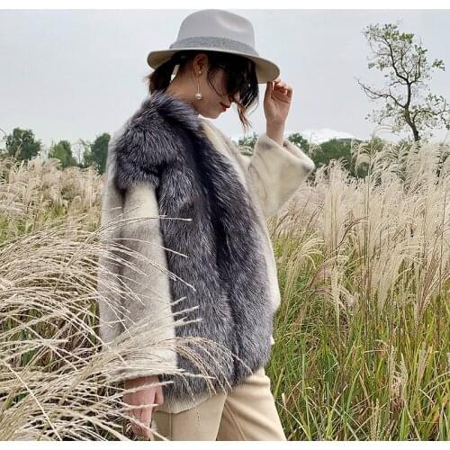 Mrs Fly 2021 new mink coat female mink fox fur coat matchs short imported mink fur young