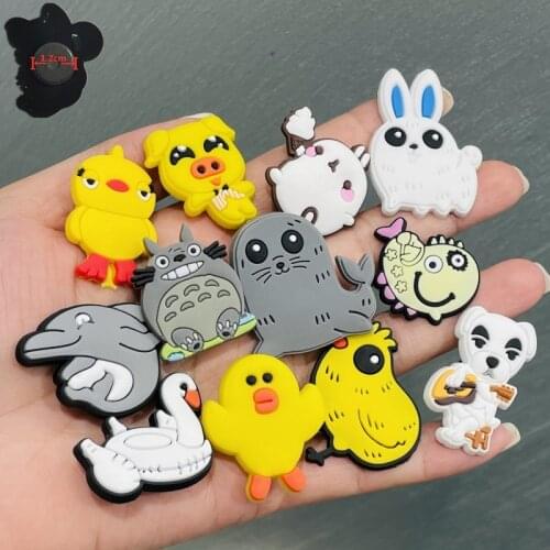 1PCS PVC Cute Animals Fridge Magnets Duck Shark Chick Chinchilla Seal Refrigerator Magnetic Sticker Kids Gift Office Supplies