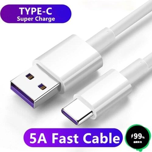 5A Super Fast Charger USB C Cable for Huawei P30 P20 Lite Xiaomi Mi 9 8 Quick Charge 3.0 Type C Charging for Samsung S10 9
